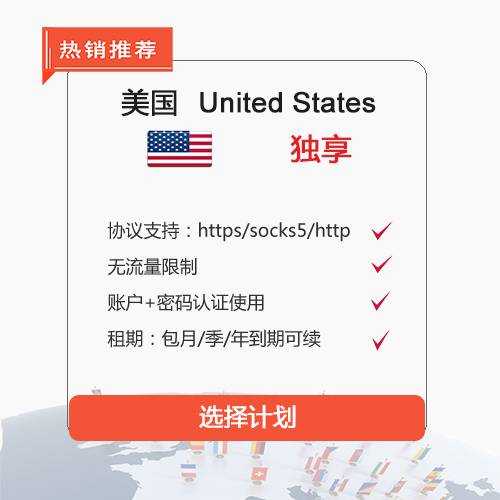 独享静态长效socks5/http(s)代理IP,美国