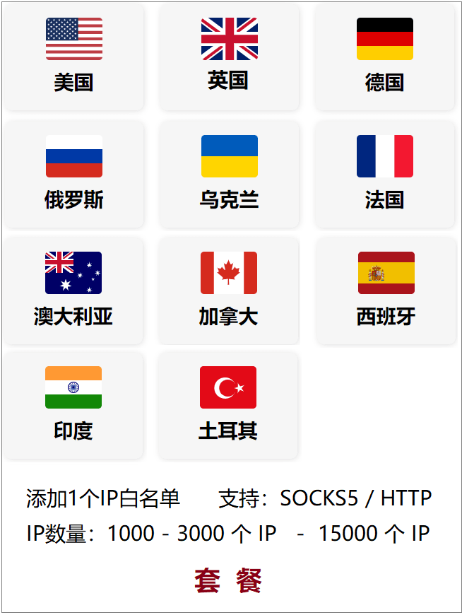 欧洲俄罗斯美国长效静态ip(添加IP白名单授权)sk5,https